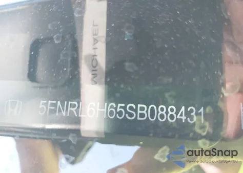 2025 Honda Odyssey Ex-L z USA, uszkodzony, nr VIN 5FNRL6H65SBO88431